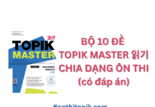Bộ 10 đề ĐỌC TOPIK MASTER chia dạng (dạng 1 câu 1234)