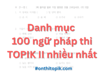 Danh mục 100 ngữ pháp tiếng Hàn TOPIK II thi nhiều nhất