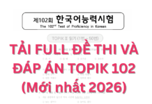 TẢI FULL ĐỀ THI VÀ ĐÁP ÁN TOPIK 102 (Mới nhất 2026)